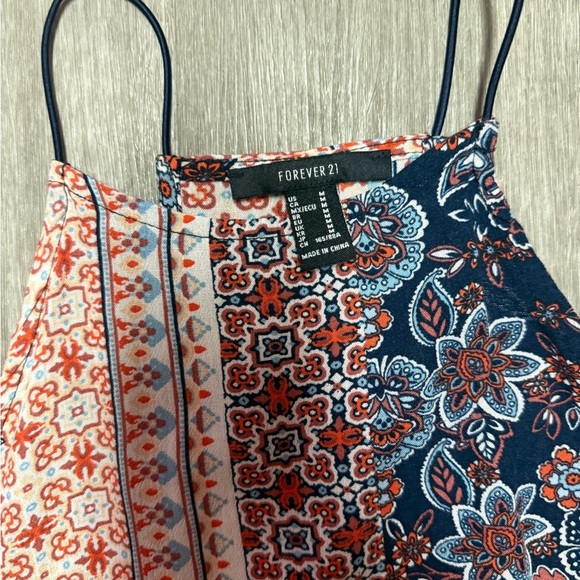Forever 21 Bandana style paisley flowy bohemian tank top size M - Picture 3 of 5
